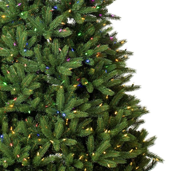 Vickerman 6.5-ft x 55-in Grand Noble Spruce Artificial Christmas Tree with Colour Changing LED Lights