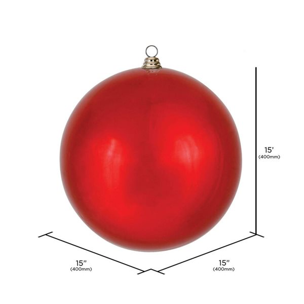 Vickerman 15.75-in Red Shiny Ball Ornament