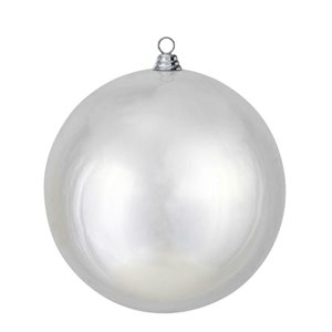 Vickerman 15.75-in Silver Shiny Ball Ornament