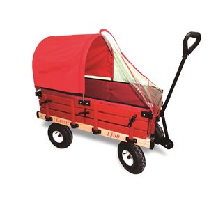 Chariot pour enfant Millside Deluxe 20 x 38 po avec auvent d'hiver et coussins