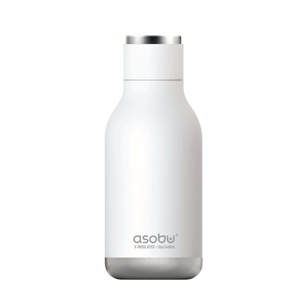 Asobu URBAN White 16 oz Vacuum Insulated Water Bottle