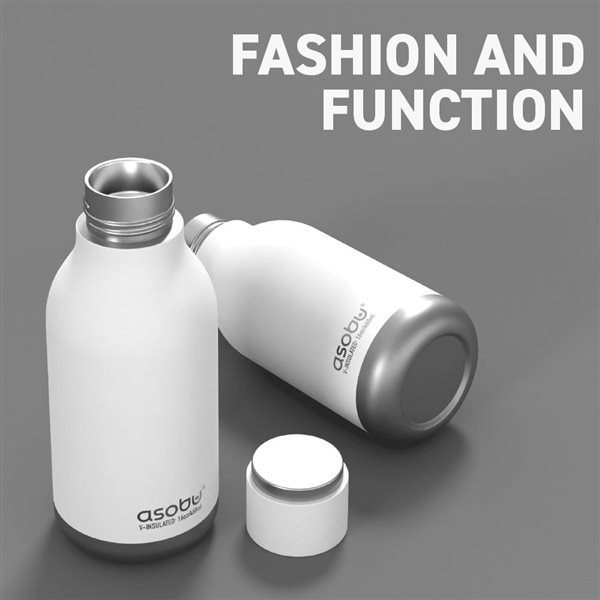 Asobu URBAN White 16 oz Vacuum Insulated Water Bottle