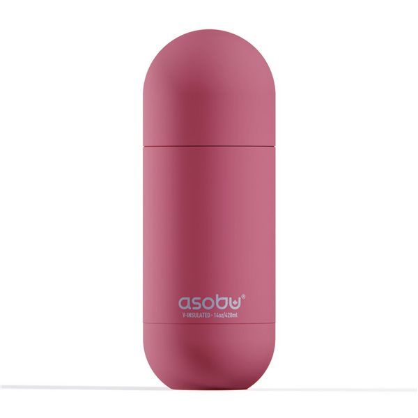 Bouteille d'eau Orb par Asobu rouge de 14 oz avec bouchon