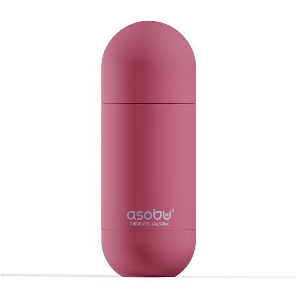 Asobu Orb Red 14 oz Water Bottle with Twist-Off Cap