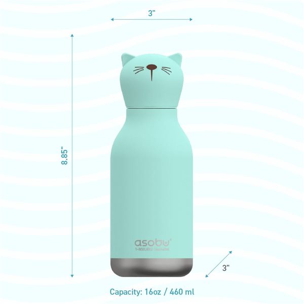 Asobu Bestie Bottle Cat Insulated Water Bottle