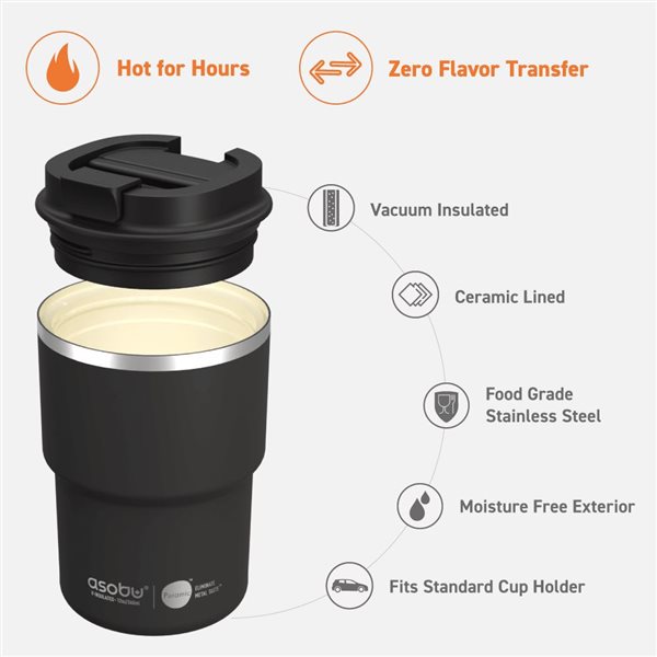 Asobu Coffee Express Black 12oz Travel Mug