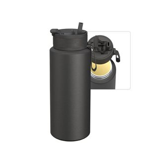 Asobu Boulder Black 34 oz Puramic Insulated Sport Water Bottle