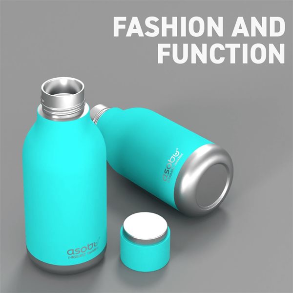 Asobu URBAN Turquoise 16 oz Vacuum Insulated Water Bottle