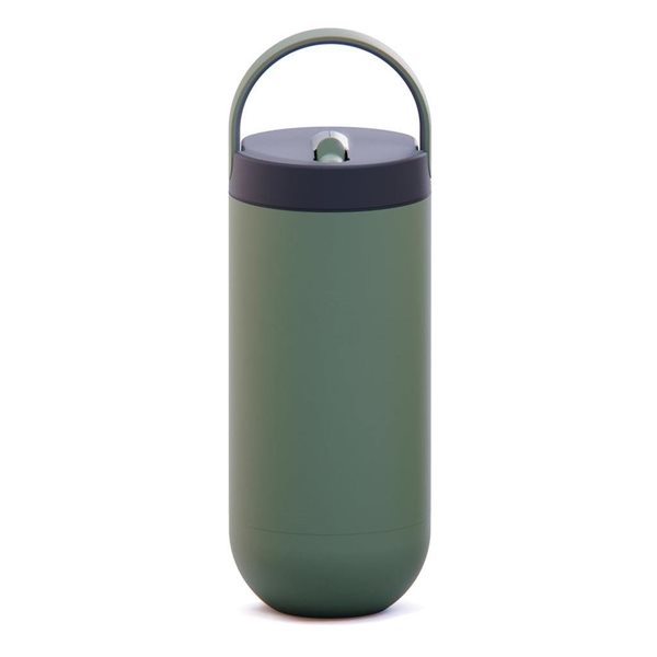 Asobu Orbit Basil Green 30 OZ Water Bottle with Pop-Up Lid and Easy to Carry Handle