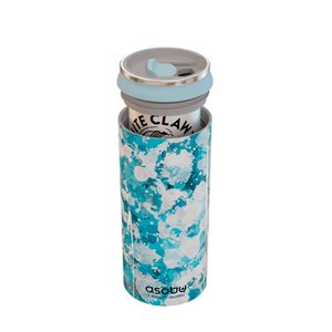 Asobu Multi Blue Pattern Can Cooler with Insulated Sleeve