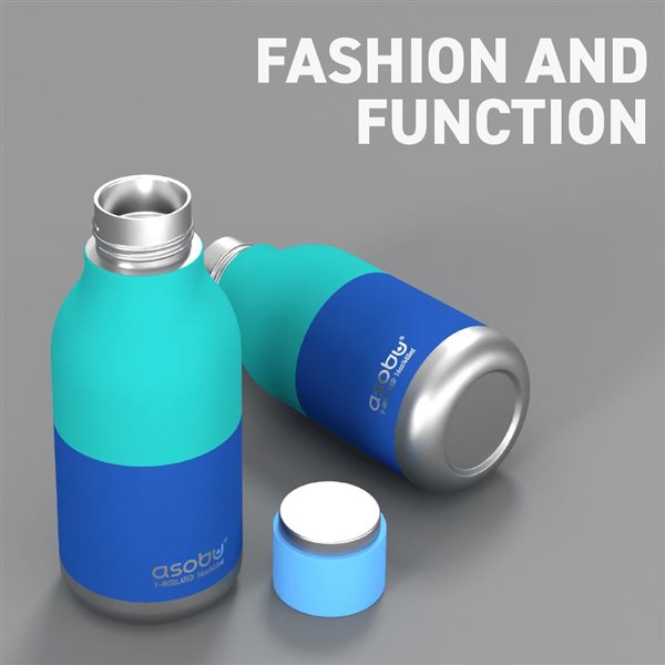 Asobu URBAN Pastel Blue 16 oz Vacuum Insulated Water Bottle