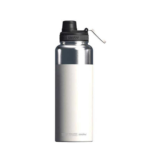 Asobu Alpine White 18 Oz Flask with Easy Grip Handle