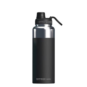 Asobu  Mighty Black 40 oz Double Wall Vacuum Insulated Stainless Steel Flask