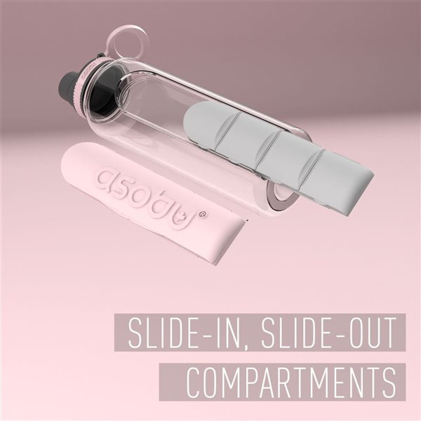 Asobu Electrolyte 40oz Large Sports Water Bottle with Interchangeable Packet and Pill Storage Compartments