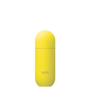 Asobu Orb Yellow 14 oz  Water Bottle with Twist-Off Cap