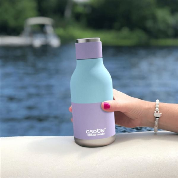 Asobu URBAN Pastel Purple 16 oz Vacuum Insulated Water Bottle