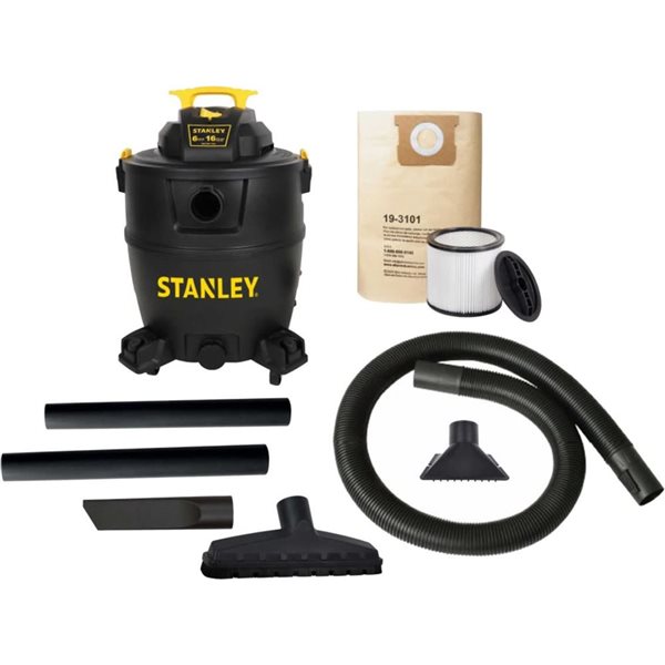 Stanley 5.5HP 12GAL Wet/Dry Poly Tank Vacuum