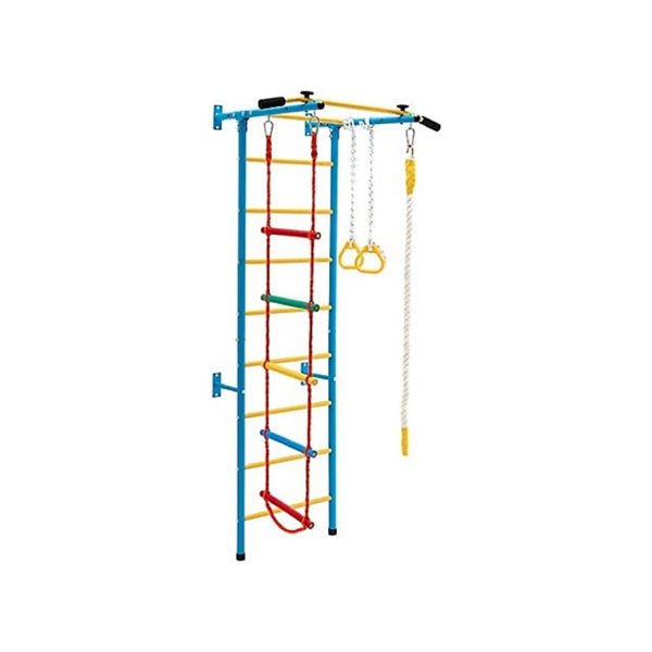 Funphix Blue 5 In 1 Small Swedish Ladder Wall Gym Set