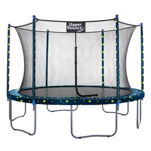 Trampoline rond Machrus par Upper Bounce de 12 pieds avec système de protection de sécurité