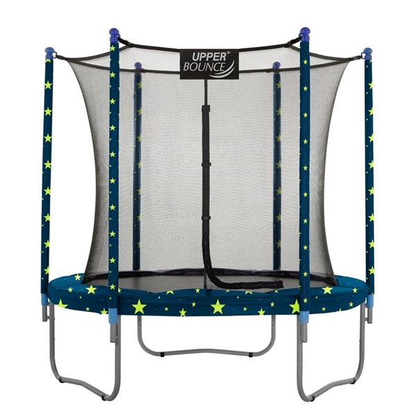 Trampoline rond Machrus par Upper Bounce de 9 pieds avec système de protection de sécurité