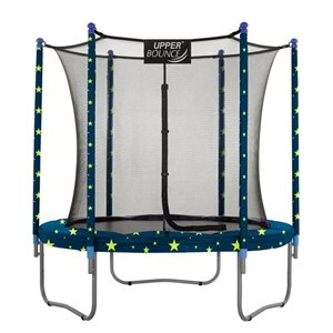 Trampoline rond Machrus par Upper Bounce de 9 pieds avec système de protection de sécurité