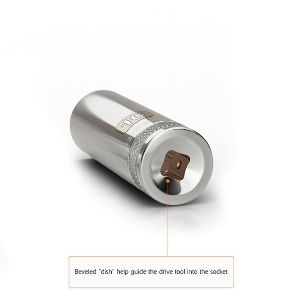 Dynamic Tools 1/2-in Drive 6 Point Metric, 28mm Deep Length, Chrome Finish Socket