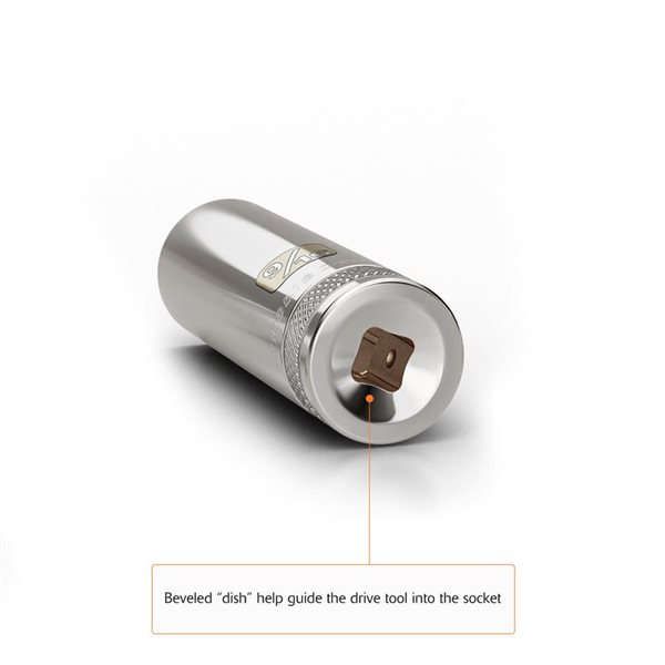 Dynamic Tools 1/2-in Drive 6 Point SAE, 1-5/16-in Deep Length, Chrome Finish Socket