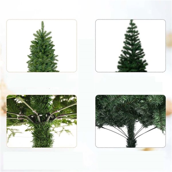 Costway 5-ft Pre-Lit Hinged Artificial Christmas Tree with 390 Tips and 180 Multicolour Lights