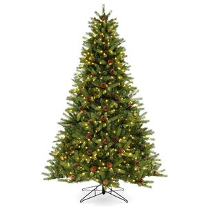 Costway 7-ft 3-Minute Quick Shape Pre-Lit Christmas Tree with Quick Power Connector and Timer