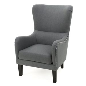 Fauteuil Mondawe gris avec assise en tissu