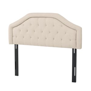 Tête de lit rembourrée beige Mondawe lit double