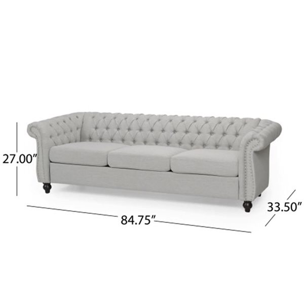 Mondawe Grey 3-Seater Sofa