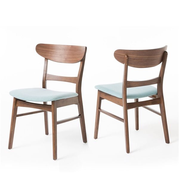 Mondawe Blue Dining Chair With Fabric Seat