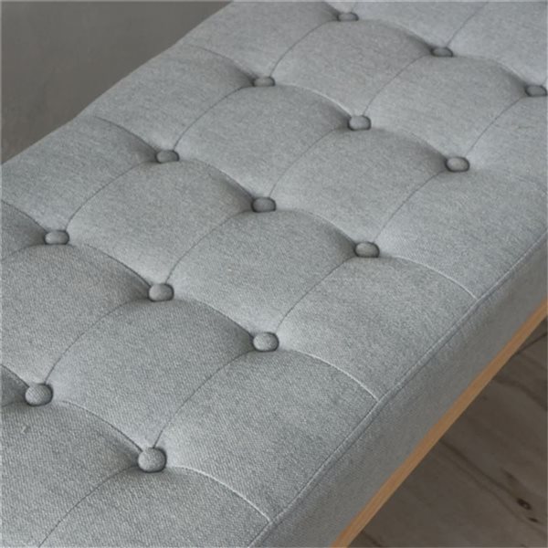 Pouf d'intérieur gris Mondawe de 43,5 po avec siège en tissu