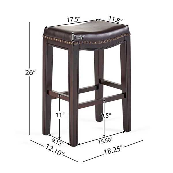 Mondawe Counter Stool  With PU Seat