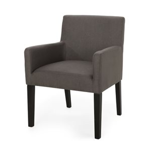 Mondawe Grey Dining Chair With Fabric Seat