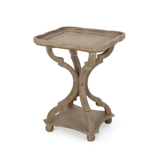 Table d'appoint Mondawe carrée en bois