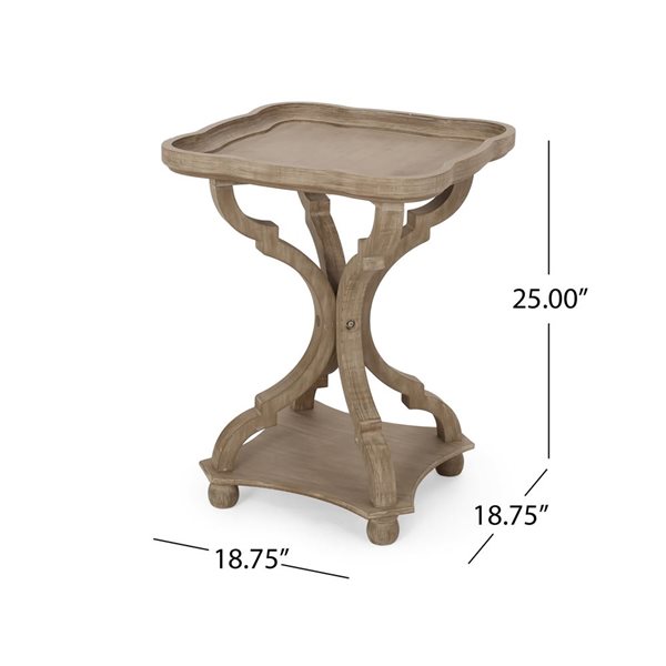 Mondawe Wooden Square Accent Table