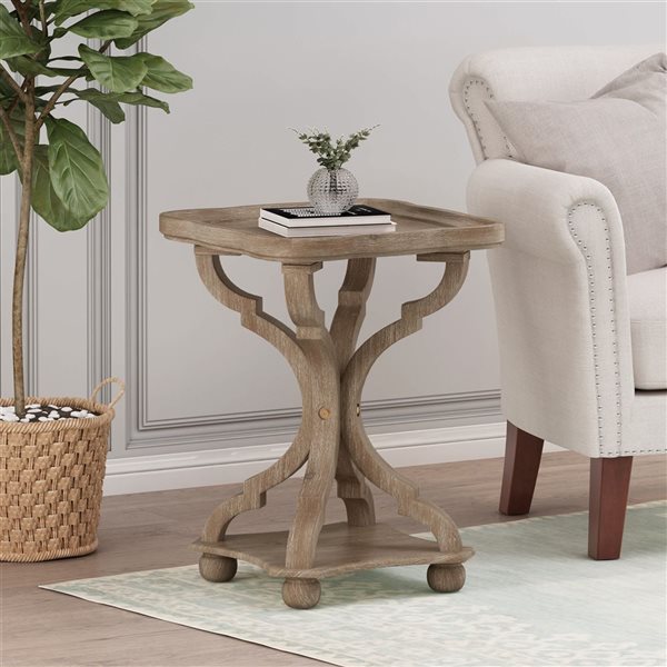 Mondawe Wooden Square Accent Table