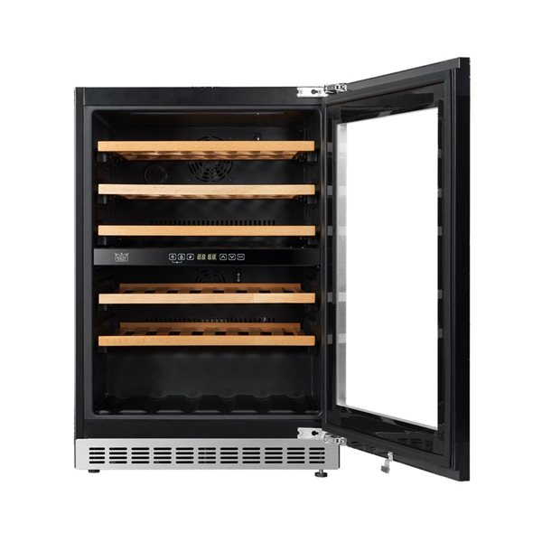 KUCHT 24-in Dual Zone 52-Wine Bottles Wine Cooler - Panel Ready