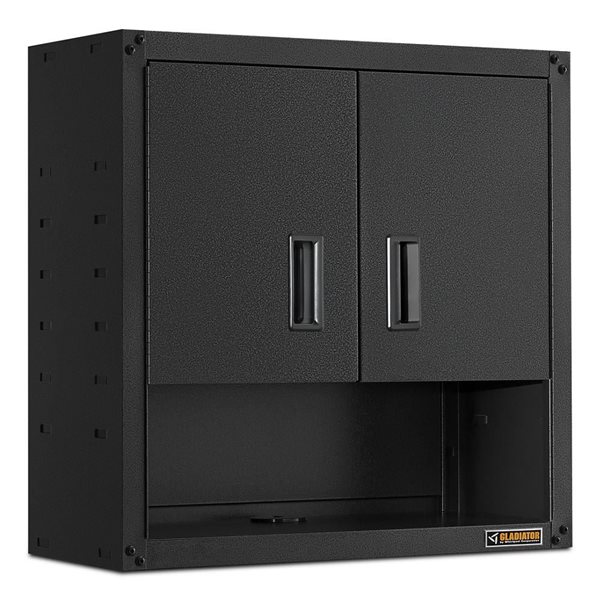 Armoire murale GearBox 28 po à porte 3/4 par Gladiator prête à monter, granite martelé