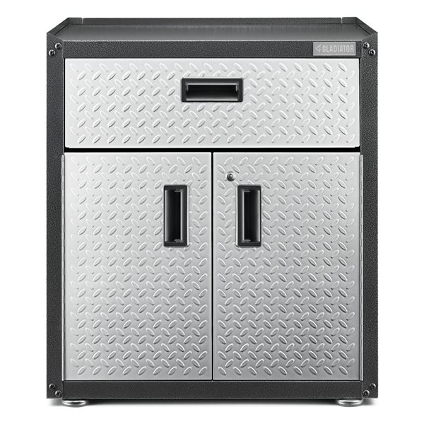 Armoire modulaire GearBox 31 po à porte 3/4 par Gladiator prête à monter, argent larmé