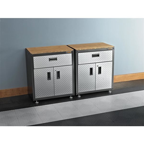 Gladiator 31-in Silver Thread Ready-to-Assemble 3/4-Door Modular GearBox Cabinet