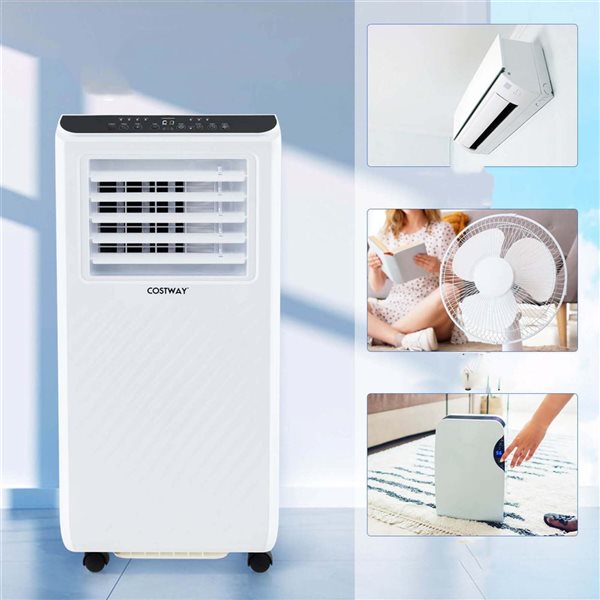 Costway 6500 BTU  3-in-1 Portable Air Conditionner with Fan and Dehumidifier - 24H Timer