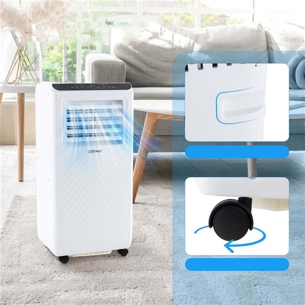 Costway 6500 BTU  3-in-1 Portable Air Conditionner with Fan and Dehumidifier - 24H Timer