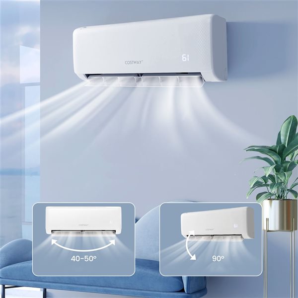 Costway 24,000 BTU Mini Split Air Conditioner Unit with Heat Pump and Google Alexa Remote Control