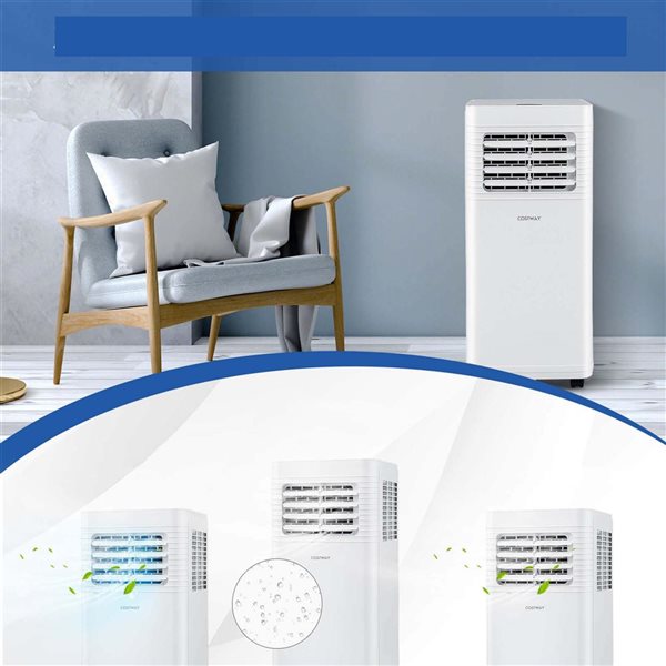 Costway 9000 BTU 3-in-1 Portable Air Conditionner with Fan and Dehumidifier and Sleep Mode