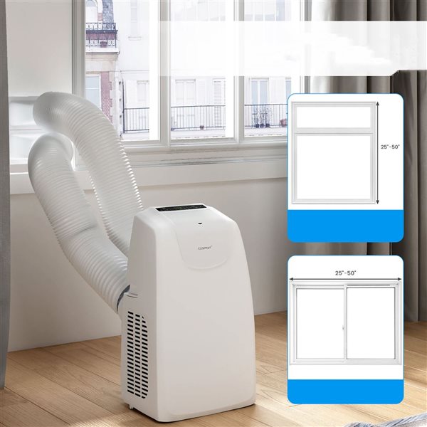 Costway 11500 BTU 3-in-1 Dual Hose Portable Air Conditioner with RemoteControl