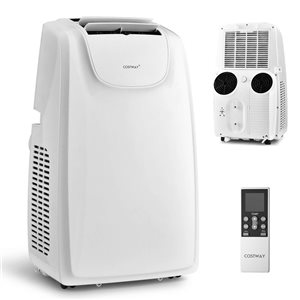 Costway 11500 BTU 3-in-1 Dual Hose Portable Air Conditioner with RemoteControl