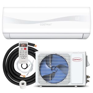 Costway 9000 BTU Wall Mount Split Air Conditioner and Heater Unit with Remote Control